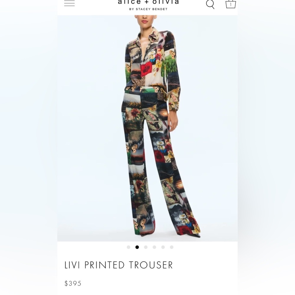 ALICE AND OLIVIA!  LIVI PRINTED TROUSER